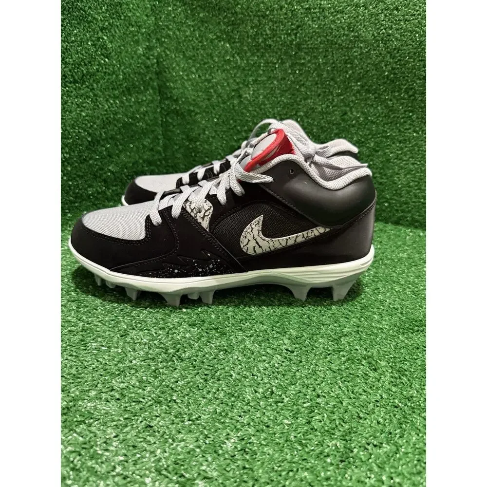 Nike Air Jordan Stadium 90 Low TD Black Cement Football HQ0210-060 Men’s Size 9